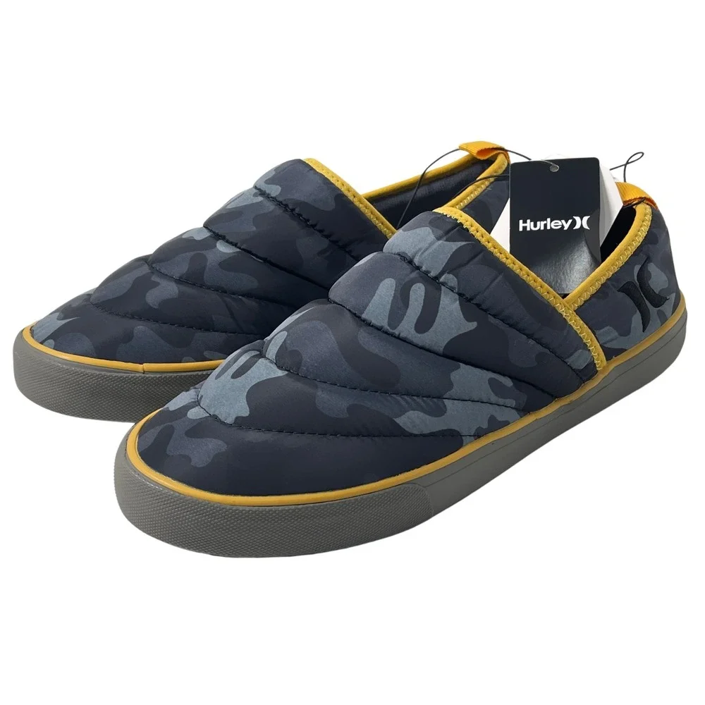 Hurley Puff Chukka Slip-On Shoes - NEW Mens Size 8.5 Grey Camo - #44411-J4